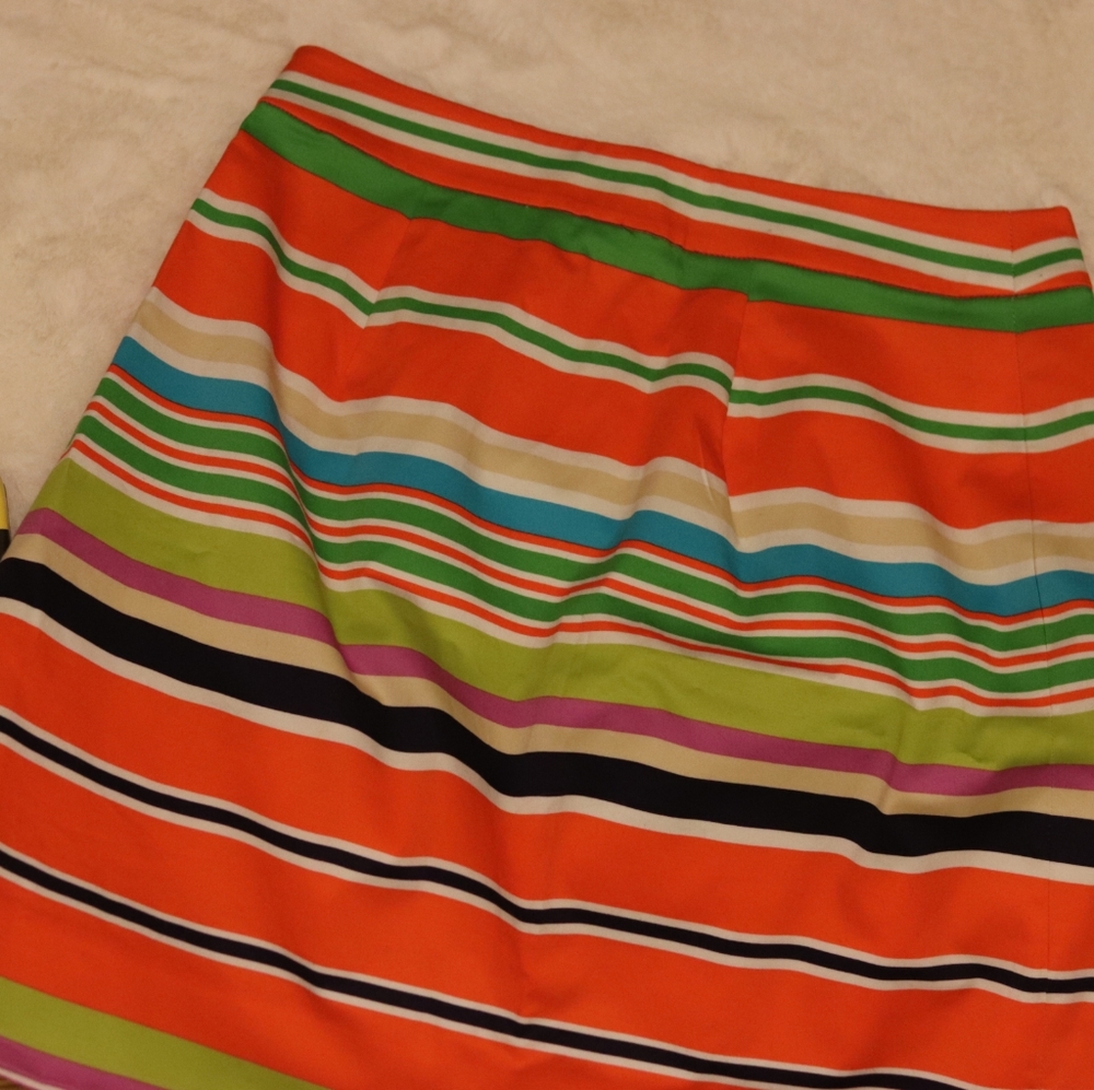 Kate Spade | NEW colorful stripe A-line mini skirt - Picture 5 of 7